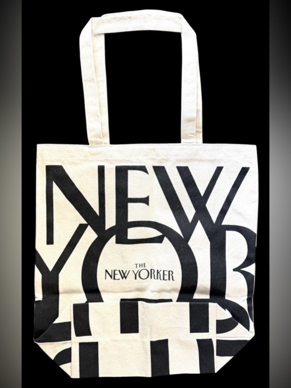 The New Yorker Magazine Canvas Tote Shopping Book Bag 14 5/8” X 15”